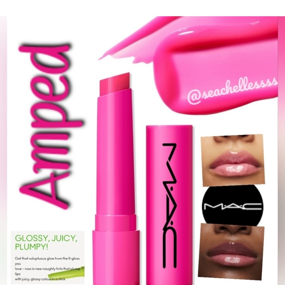 Mac Cosmetics Squirt Plumping Gloss Stick Amped Brand New in Box Authentic